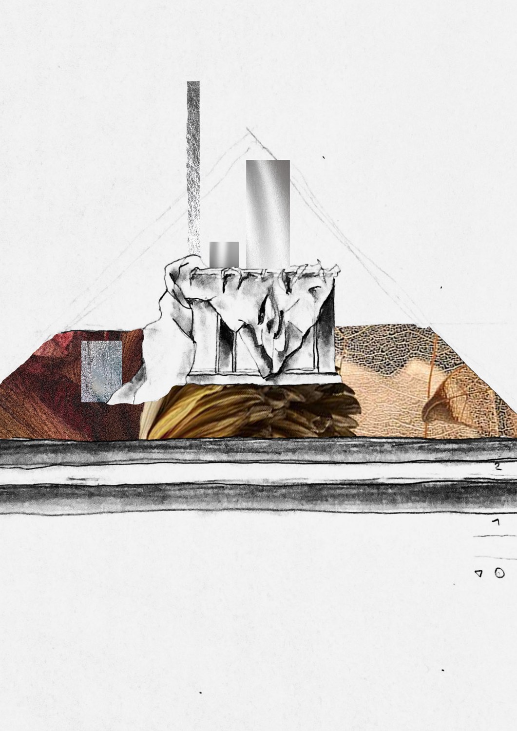 Autel — collage, techniques mixtes